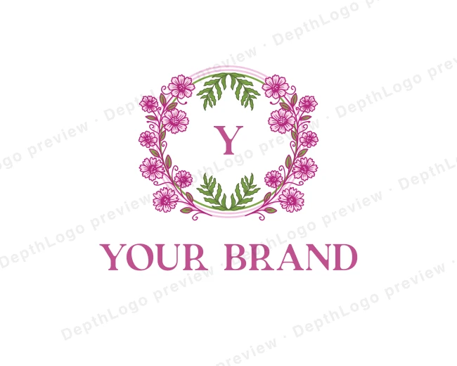 Fashion Flower Wedding logo template for Your Brand
