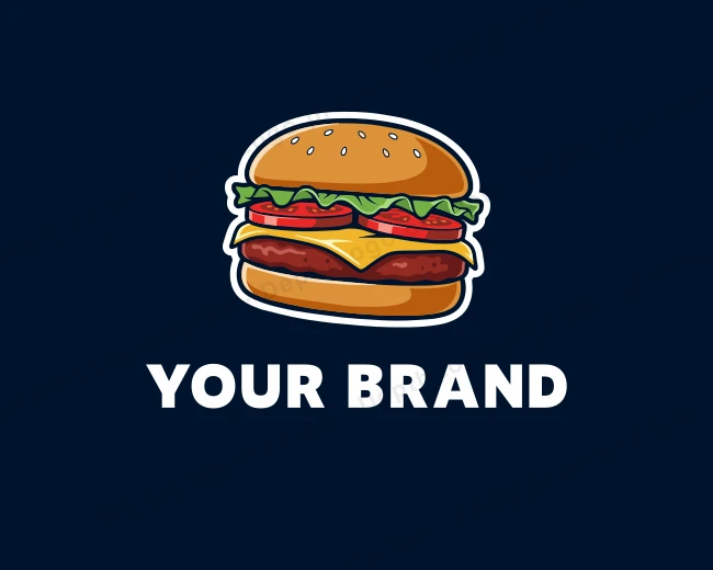 Fast Food Hamburger logo template for Your Brand