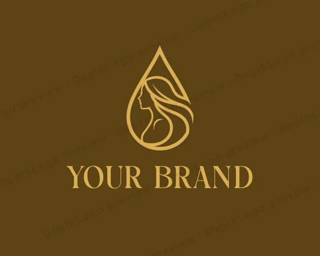 Female Face Skincare logo template for Your Brand