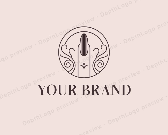 Feminine Nail Spa logo template for Your Brand