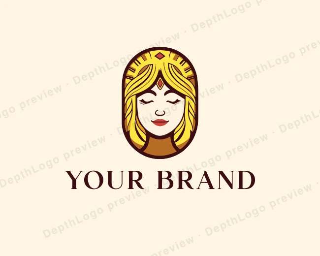 Feminine Royal Queen logo template for Your Brand