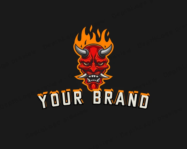 Fire Demon Gaming logo template for Your Brand