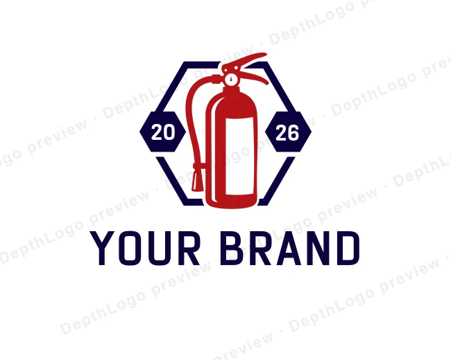 Fire Extinguisher Safety logo template for Your Brand