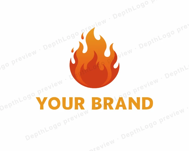 Fire Flame Ember logo template for Your Brand
