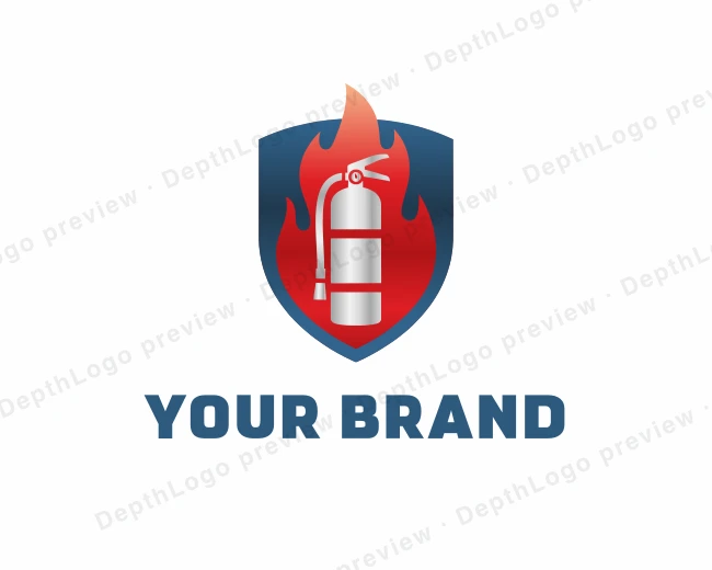 Fire Protection Extinguisher logo template for Your Brand