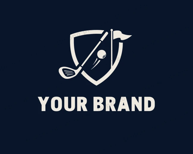 Flagstick Golf Ball logo template for Your Brand