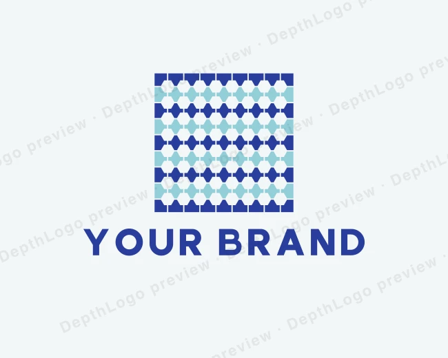 Flooring Ceramic Tile Pattern logo template for Your Brand