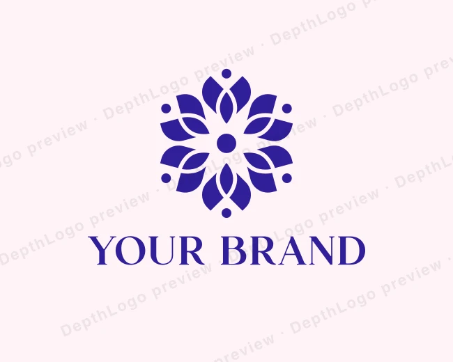 Floral Flower Spa logo template for Your Brand