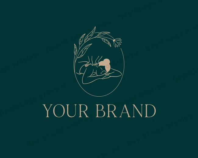 Floral Relaxation Massage logo template for Your Brand