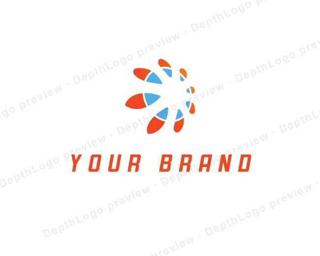 Floral Sun Petals logo template for Your Brand