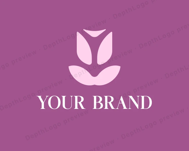 Floral Tulip Flower logo template for Your Brand