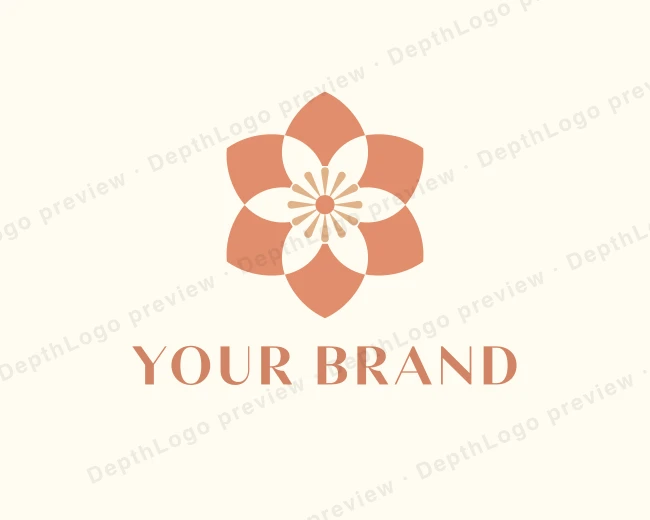 Flower Wellness Spa logo template for Your Brand