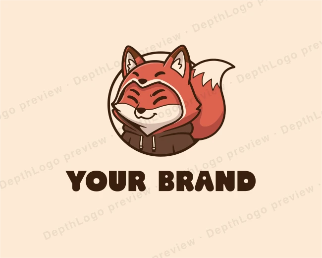 Fox Wildlife Cartoon logo template for Your Brand