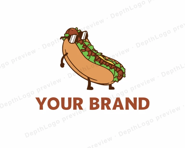 Frank Sausage Snack logo template for Your Brand
