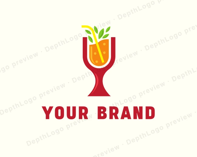 Fresh Orange Beverage logo template for Your Brand