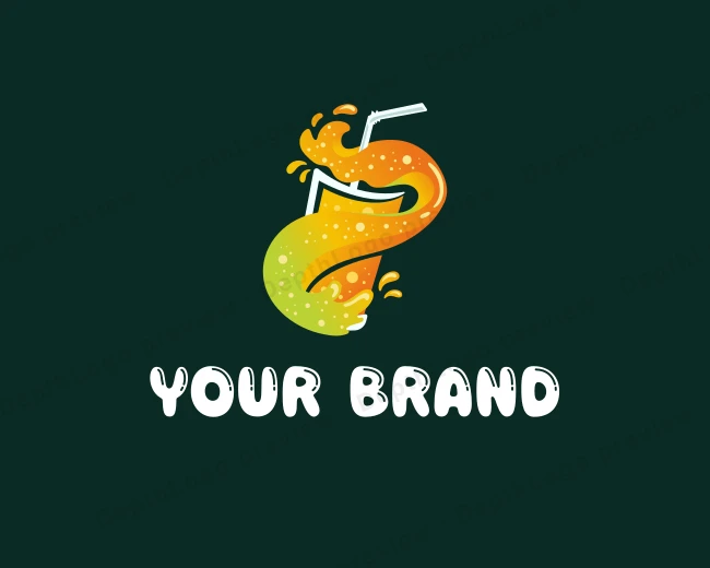 Fruit Juice Beverage logo template for Your Brand
