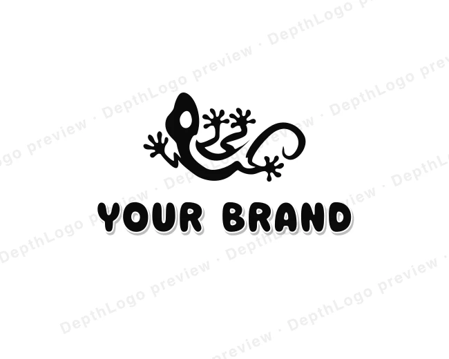 Gecko Lizard Reptile logo template for Your Brand