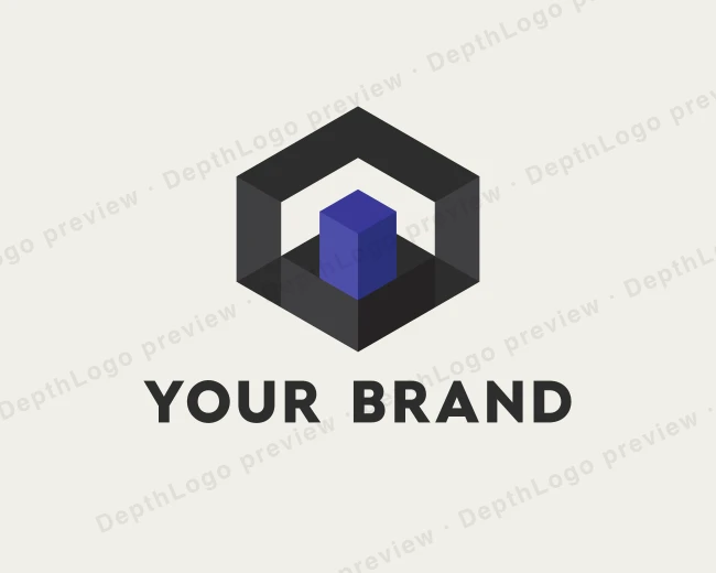 Geometric 3D Hexagon logo template for Your Brand