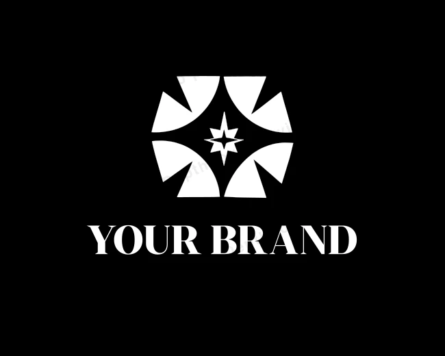 Geometric Cross Star logo template for Your Brand