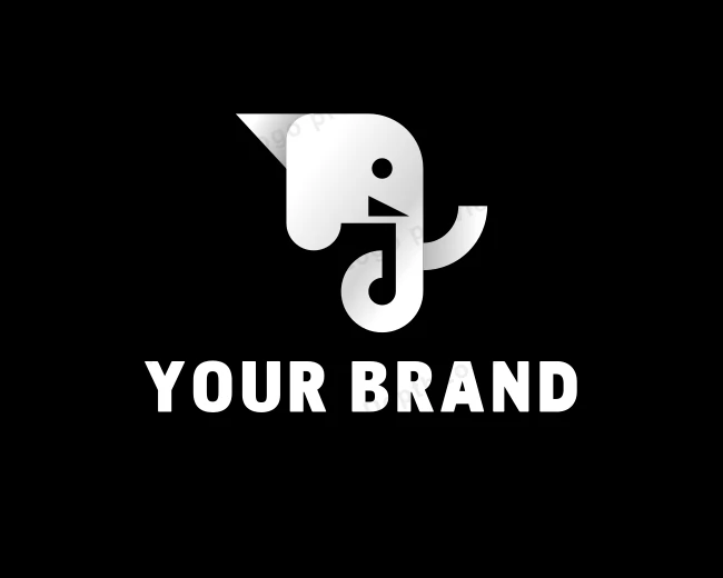 Geometric Elephant Animal logo template for Your Brand