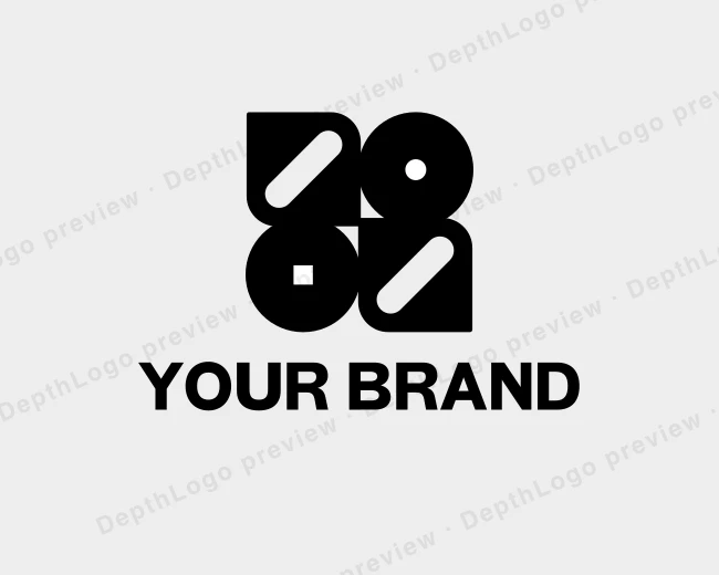 Geometric Entertainment Brand logo template for Your Brand