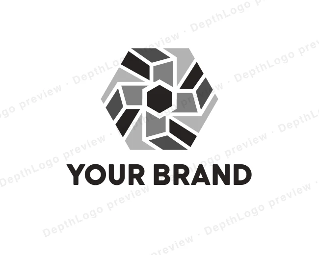 Geometric Hexagon Pattern logo template for Your Brand