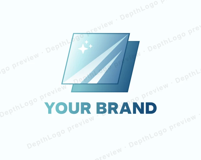 Glass Panel Fabrication logo template for Your Brand
