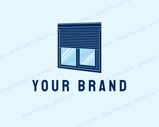 Glass Window Blinds logo template for Your Brand