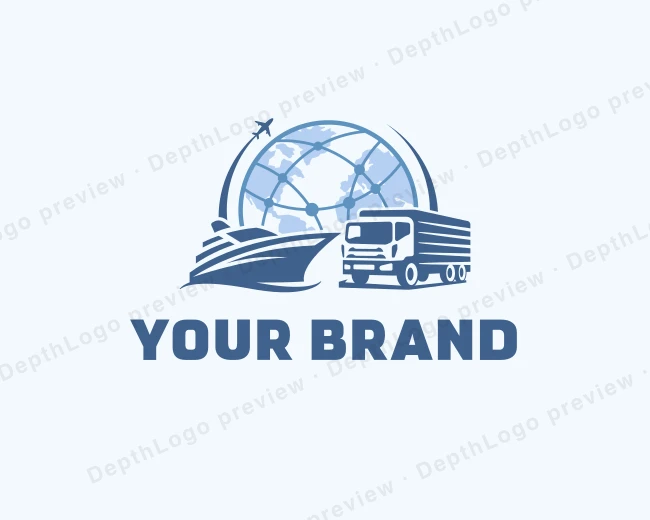 Globe Shipping Logistics logo template for Your Brand