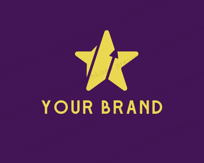Gold Star Arrow logo template for Your Brand