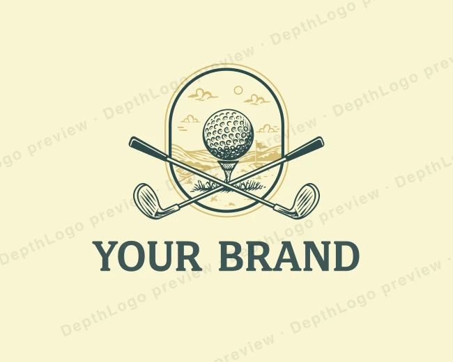 Golf Ball Sports logo template for Your Brand