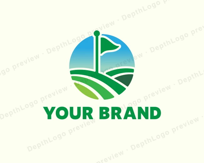 Golf Competition Flag logo template for Your Brand