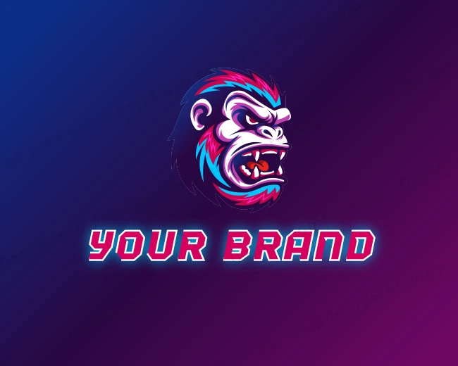 Gorilla Gaming Avatar Mascot logo template for Your Brand