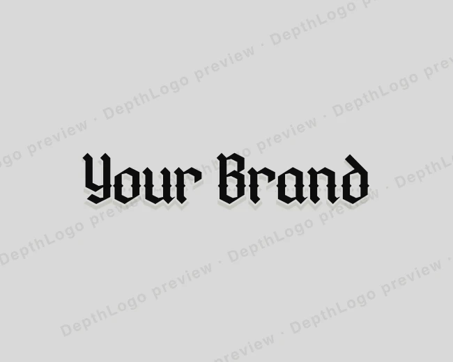 Gothic Blackletter Calligraphy logo template for Your Brand