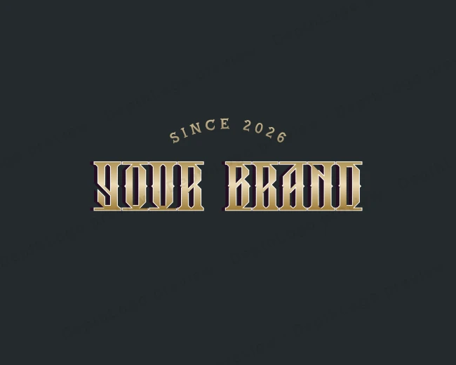 Gothic Calligraphy Studio logo template for Your Brand