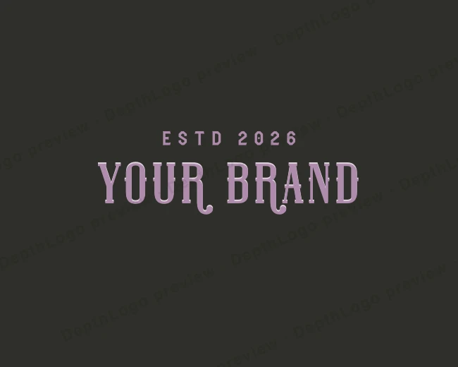 Gothic Calligraphy Text logo template for Your Brand