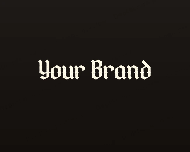 Gothic Medieval Calligraphy logo template for Your Brand