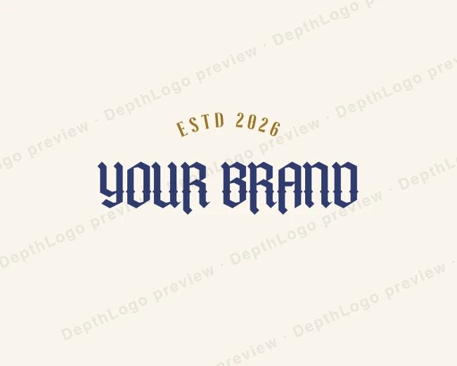 Gothic Serif Calligraphy logo template for Your Brand