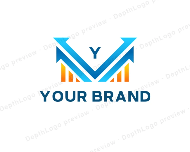 Graph Arrow Accounting logo template for Your Brand