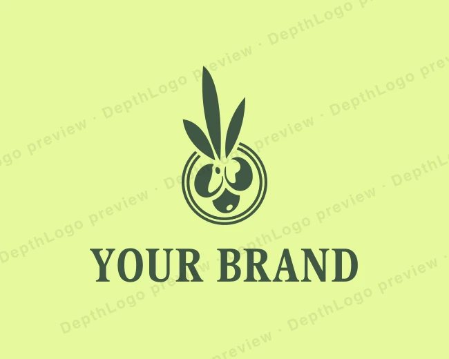 Green Olive Fruit logo template for Your Brand