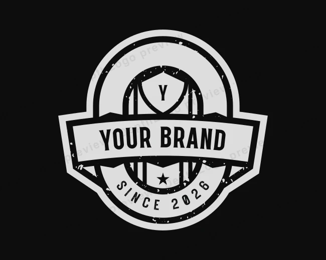 Grunge Decorative Badge logo template for Your Brand