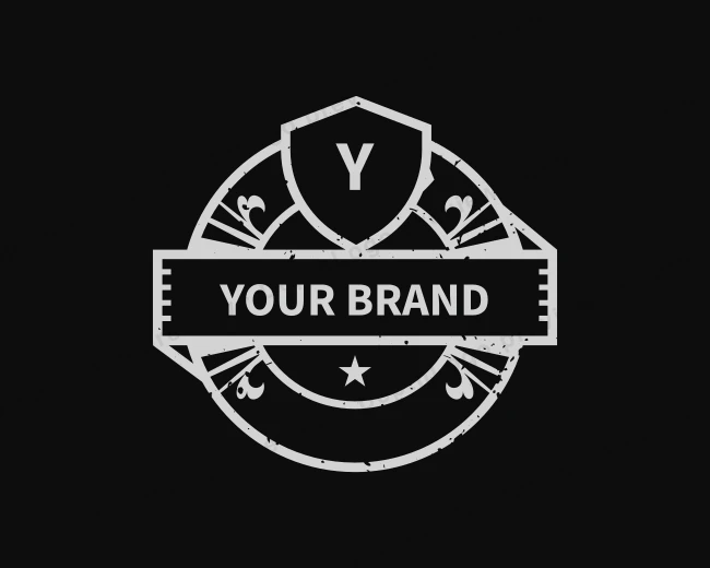 Grunge Decorative Shield logo template for Your Brand