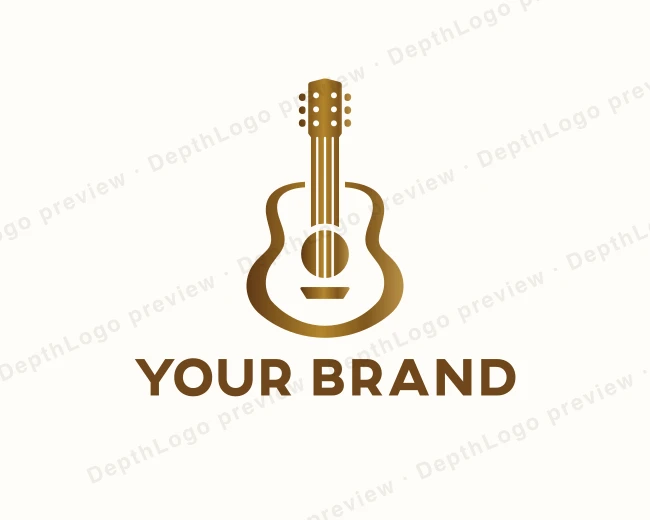 Guitar Musical Instrument logo template for Your Brand