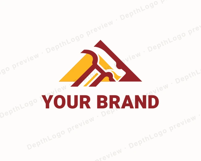 Hammer Builder Construction logo template for Your Brand