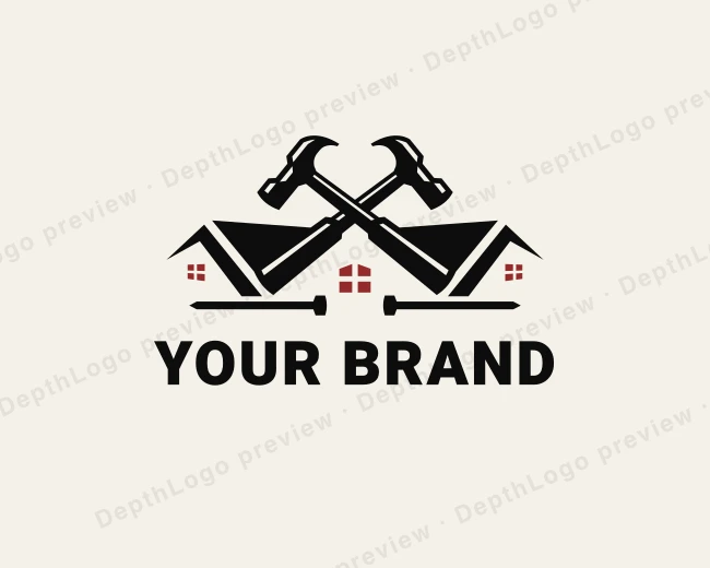 Hammer Construction Repair logo template for Your Brand