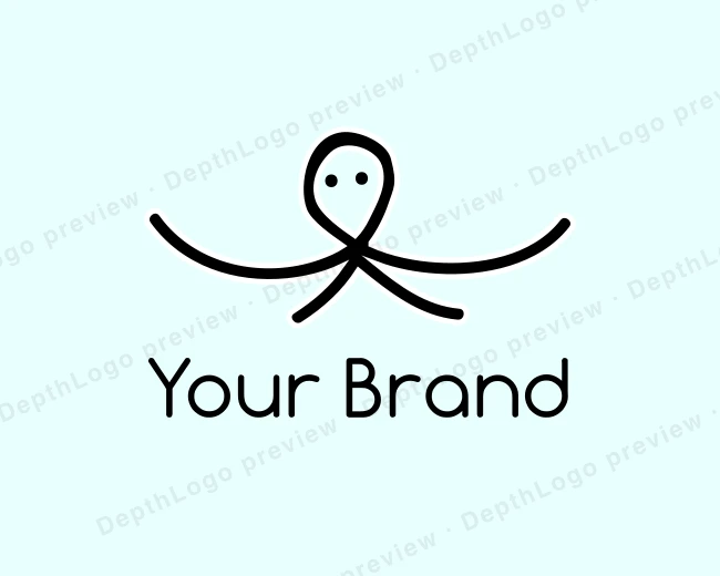 Hand Drawn Octopus logo template for Your Brand