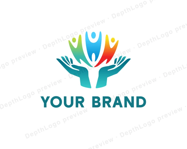 Hand Group Support logo template for Your Brand