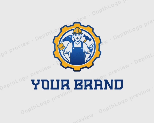 Handyman Builder Tools logo template for Your Brand