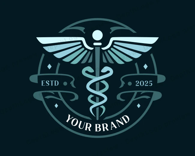 Health Medical Caduceus logo template for Your Brand