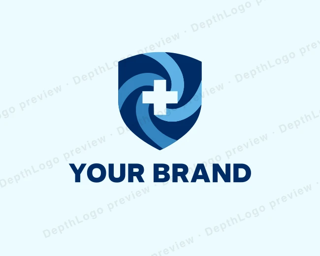 Healthcare Clinic Shield logo template for Your Brand